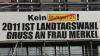 Protest gegen Stuttgart 21 vor der Tür von Mappus