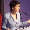 Die AFD-Vorsitzende Frauke Petry während ihrer Rede beim ENF-Kongress in Koblenz.