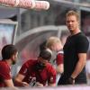 Bayerns Trainer Julian Nagelsmann wurde in Leipzig mit Pfiffen empfangen.