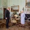 Die Queen und Boris Johnson im Juni 2021 bei einem Treffen im Buckingham Palace.  