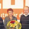 Geschäftsführer Carl Ruf mit den Jubilaren Friedrich Greiselmeier, Inge Ruf, Helmut Mack und Seniorchef Karl Ruf (von links).  