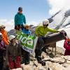 Eine Eistour am Monte Cevedale (3769 Meter) im Sommer 2022 nutzen Jonathan Lidl und seine Kameraden für ein Statement zum Klimaschutz.