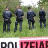 Großflächig durchsuchten Polizeikräfte das Gebiet rund um die vier Anglerseen bei Erbach. 