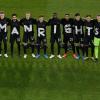 Klares Statement: Die DFB-Elf protestiert vor dem Spiel gegen Island gegen die Arbeitsbedingungen in Katar.