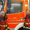Nach dem Rücktirtt des bisherigen Kommandanten Wolfgang Baumeister fungieren Markus Kammerer (links) und Tom Mair als Notkommandanten der Freiwilligen Feuerwehr Gersthofen.