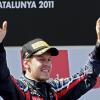 Sebastian Vettel ließ sich nach seinem Sieg in Barcelona feiern. 