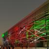 Rot, Grün und Weiß soll die Fassade der WWK-Arena künftig leuchten.