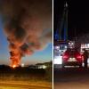 In Gersthofen hat es am Mittwochabend auf dem Gelände einer Entsorgungsfirma gebrannt. Die Rauchsäule war von Weitem zu sehen.