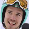 Felix Neureuther liegt nach dem ersten Slalomlauf auf dem zweiten Platz. Foto: Hans Klaus Techt dpa