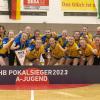 Das war die Freude riesig: Die A-Jugend-Handballerinnen des TSV Schwabmünchen gewannen den DHB-Pokal.