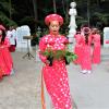 Mit traditionellen Kostümen traten etliche Teilnehmerinnen und Teilnehmer bei der Vietnamesenwallfahrt in Marienfried auf. 