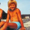 Sommer, Sonne, Strandbad: Jörg Wund mit etwa neun Jahren, im Jahr 1974, in den Sommerferien am heimischen Bodensee.  	