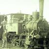 Eine Lokomotive im Bahnhof Babenhausen um 1930. Repro: clb