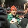 Bundestrainer Werner Schuster war zufrieden mit dem Abschneiden seiner Adler in Oberstdorf.  	