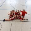 Das U12-Mädchenteam des TSV Nördlingen in der Bezirksoberliga (hinten von links): Louisa Gaugler, Maja Jenewein, Meret Geinitz, Tessa Thudt, Marlen Gerstmeier, Magdalena Sredl sowie (vorne liegend) Ella Löffler und Johanna Schiele.Foto: Roland Schiele