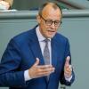 CDU-Chef Friedrich Merz während seiner Rede im Bundestag.