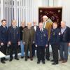 Bei den Ehrungen der Werkfeuerwehr Fendt: (von links) Uwe Lingner, Thomas Haller, Johann Kellner, Volkmar Geier, Karl-Heinz Bruckmoser, Michael Wittmann, Peter Knoll, Tobias Pfefferle und Hermann Bergmüller.  	