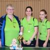 (Von links) Sybille Wegener, Sonja Grob und Vanessa Gail gewannen den Damen-Kreispokal für die SpVgg Riedlingen.  	