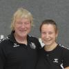 Der Haunstetter Handball-Abteilungsleiter Herbert Vornehm und Patricia Link, die Cheftrainerin der Haunstetter Drittliga-Frauen, starten mit dem Team am Samstag in die neue Drittligasaison. 