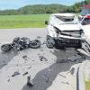 Tödlich verletzt wurde der Lenker des Motorrads am Samstagnachmittag  zwischen Zusmarshausen und Dinkelscherben. 
