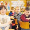 Aleyna, Alexander, Janis und Andreas sind gerne in der Ganztagesklasse der Grundschule an der Singold.   