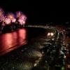 Das Feuerwerk an der Copacabana.