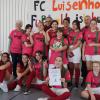 Die Mädchen-Mannschaft vom FC Luisenhof (Schule am Luisenhof, Landsberg) wurde zur „buntesten Mannschaft“ gewählt. Im Bild das Team mit Schulleiterin Elke Busch-Steinauer und dem Organisationsteam und Trainergespann Andi Leitenstorfer, Anne Bartholl und Peter Zirbes (hinten von links).  	
