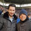 2018 traf der Zusamaltheimer Andreas Doktor (rechts) den ehemaligen Kapitän des 1. FC Magdeburg, Marius Sowislo, vor dem Zweitligaspiel gegen Union Berlin im Stadion der Sachsen-Anhaltiner.