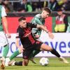 Granit Xhaka (M) setzte sich mit Leverkusen bei Werder Bremen durch.