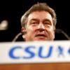 Ministerpräsident Markus Söder zu Gast in der Weißenhorner Stadthalle bei der politischen Hauptkundgebung der CSU zur Landtagswahl.