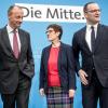 Drei, die den CDU-Vorsitz übernehmen wollen: Annegret Kramp-Karrenbauer, Generalsekretärin der CDU, Gesundheitsminister Jens Spahn und Friedrich Merz. 