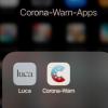 Die Icons der Corona-Warn-Apps Luca und der Corona-Warn-App der Bundesregierung auf einem Smartphone.