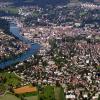 So sieht die Schweizer Stadt Schaffhausen an der Grenze zu Deutschland heute aus. Vor 75 Jahren wurde sie Opfer eines US-Luftangriffs.  	 	