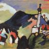 Wassily Kandinsky, Studie für Murnau mit Kirche II, 1910, Dauerleihgabe der KK-Stiftung Murnau im Schloßmuseum Murnau