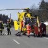 Mit dem Hubschrauber musste der schwer verletzte Unfallverursacher abtransportiert werden.