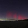 Polarlichter in Jerichow im Landkreis Jerichower Land. Das Naturschauspiel könnte in Deutschland auch in der Nacht zum Dienstag zu sehen sein.