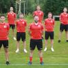 Trainer, Funktionäre und Neuzugänge beim SV Kicklingen-Fristingen. Von links: Leon Gallenmiller, Lukas Gallenmiller, Jonas Manier, Benjamin Haase, André Fuchsluger, Florian Prießnitz, Christian Becker, Lukas Manier, Mario Meier, Peter Reschnauer und Tobias Fuchsluger.