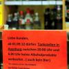 Alkohol Verkaufsverbot an Tankstellen, hier in der TOTAL Tankstelle am Leonardsberg, altes Stadtbad