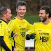 Patrick Eckers, David Kienle und Sebastian Schwegle (von links) gehen mit dem TSV Mindelheim als Tabellenführer ins neue Jahr.  	