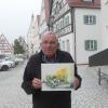 Der Künstler Jürgen Timm und die „Mittwochs-Maler“ werden ihre Bilder am Wochenende im Haus des Gastes ausstellen. Hier zu sehen: Aquarell auf Leinen.