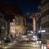Die Nürnberger Altstadt rund um den Hauptmarkt ist menschenleer.