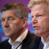 Mit am Runden Tisch zum Thema Katar dabei: Herbert Hainer (l), Präsident des FC Bayern München, und Vorstandschef Oliver Kahn.