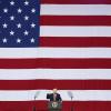 "America First": US-Präsident Trump spricht auf dem "2017 National Scout Jamboree", einem Pfadfindertreffen im US-Bundestaat West Virginia, vor einer riesigen US-Flagge.