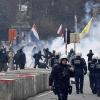 Deutsche Rechtsextremisten wurden bei Corona-Protesten im Ausland gesichtet. Wie hier in Brüssel kommt es derzeit europaweit zu Demonstrationen gegen Corona-Maßnahmen.