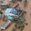 Die vom Zyklon «Idai» ausgelösten Überschwemmungen setzten im Zentrum von Mosambik ganze Landstriche unter Wasser und beschädigten zahllose Häuser.