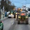 Hunderte Landwirte sorgten am Montag für Verkehrsbehinderungen in der Region 10, hier in Ingolstadt.