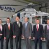 Die neue Geschäftsführung von Airbus Helicopters Donauwörth: (von links): Stefan Thomé, Dr. Klaus Przemeck, Martin Schübel, Wolfgang Schoder, Johannes Kleidorfer und Oliver Schenzle.  