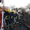 Feuerwehrleute arbeiten am Unglückort in der Nähe von Hebei Shenghua Chemical Industry Co. Ltd. Die Explosion hat 22 Menschen getötet und 22 andere am frühen Mittwochmorgen verletzt.