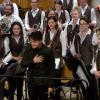 Dirigent José Olivetti wird beim Konzert der Harmoniemusik Welden verabschiedet.