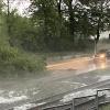 Entlang der Böfinger Steige stand das Wasser auf der Straße.